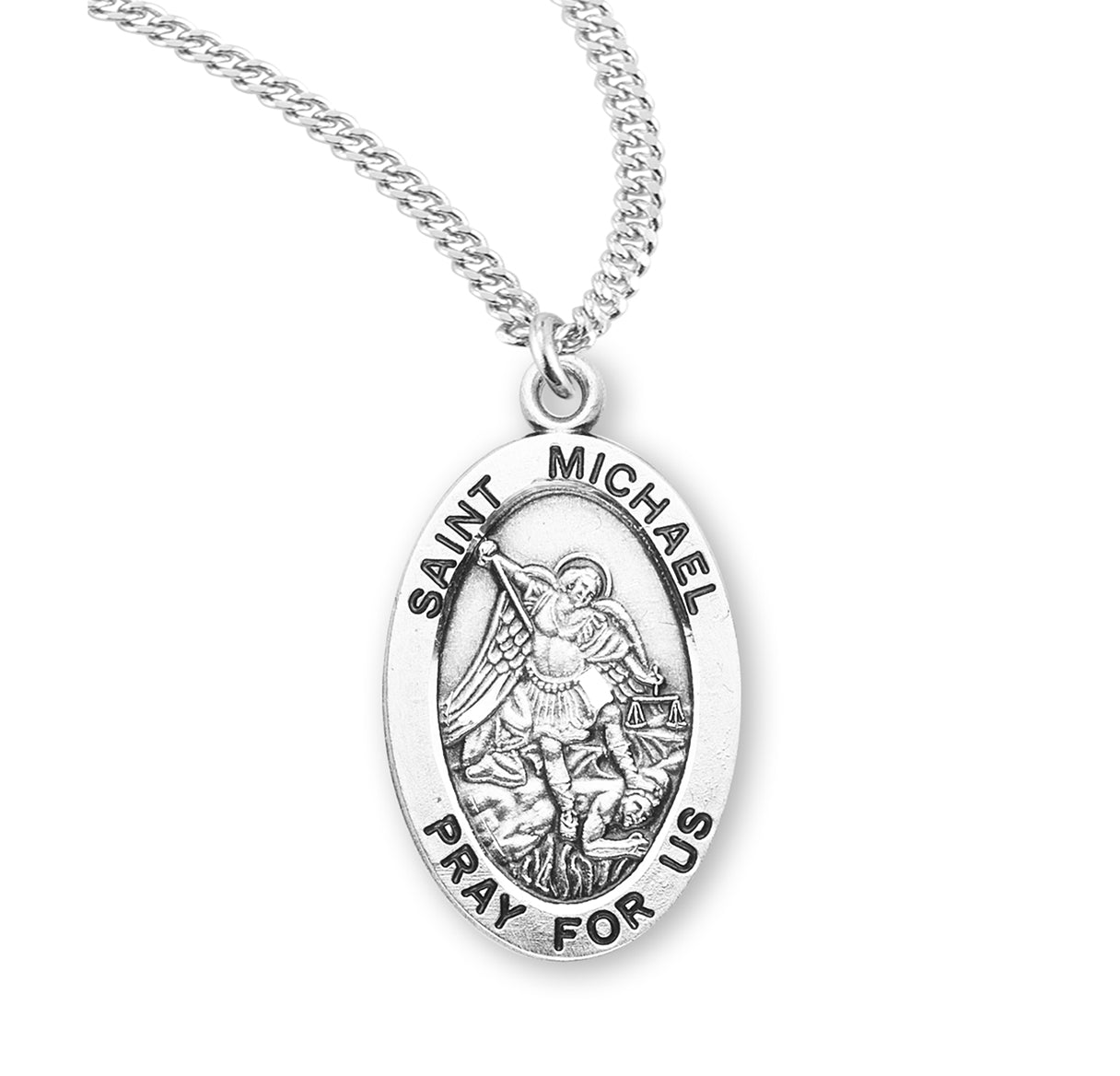 Sterling Oval St Michael-18" Ch-Bxd