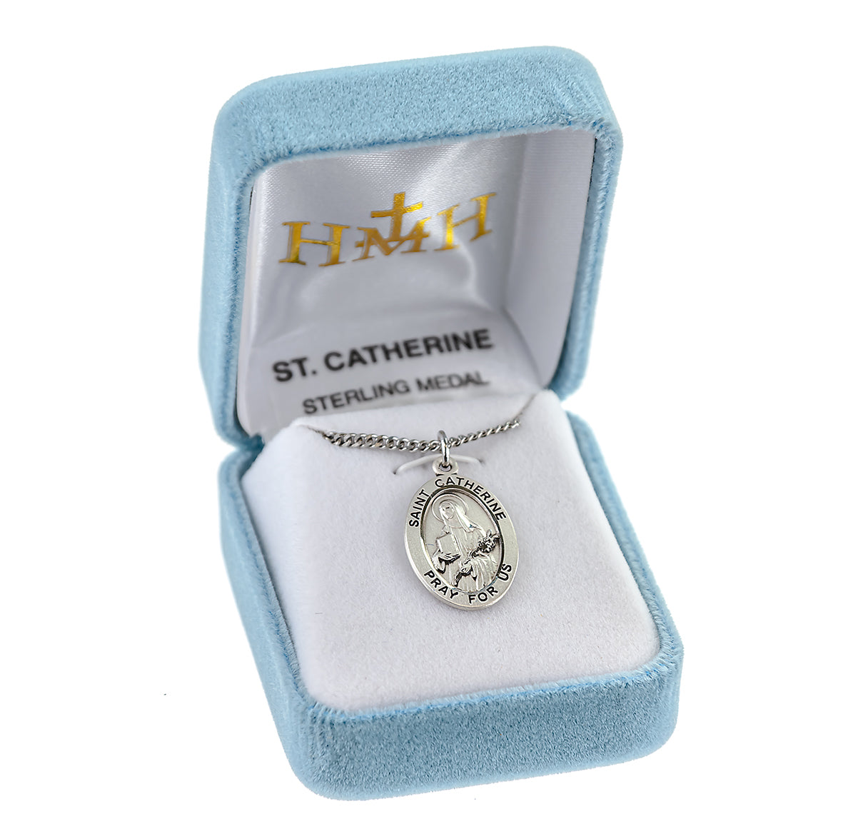 Patron Saint Catherine of Siena Oval Sterling Silver Medal