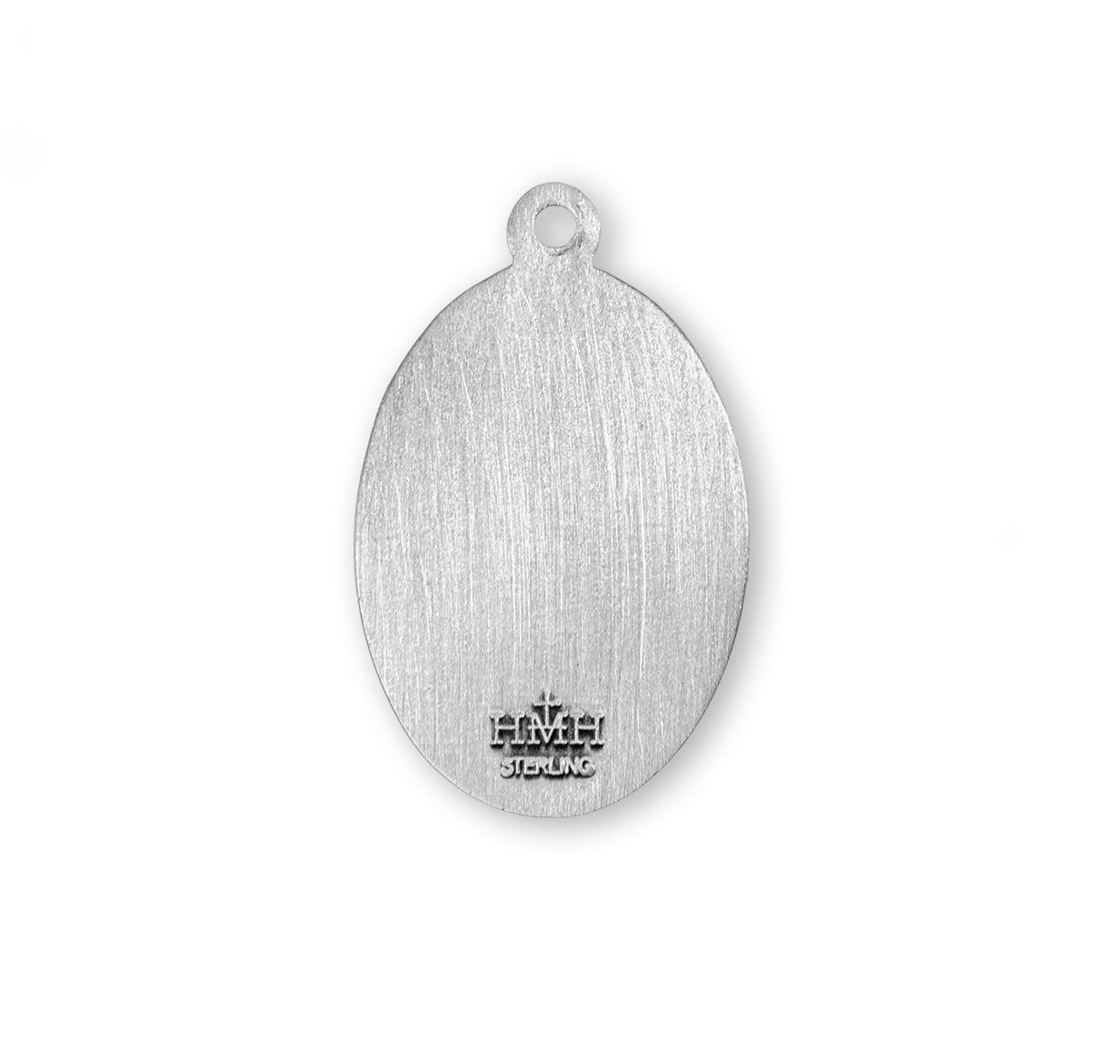 Patron Saint Caroline Oval Sterling Silver Medal