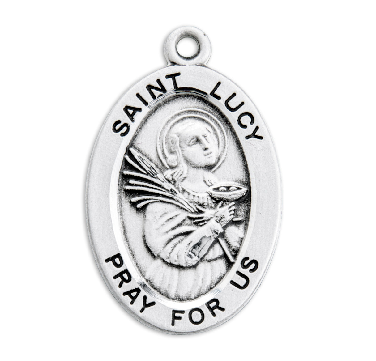Sterling Oval St Lucy 20" Ch-Bxd