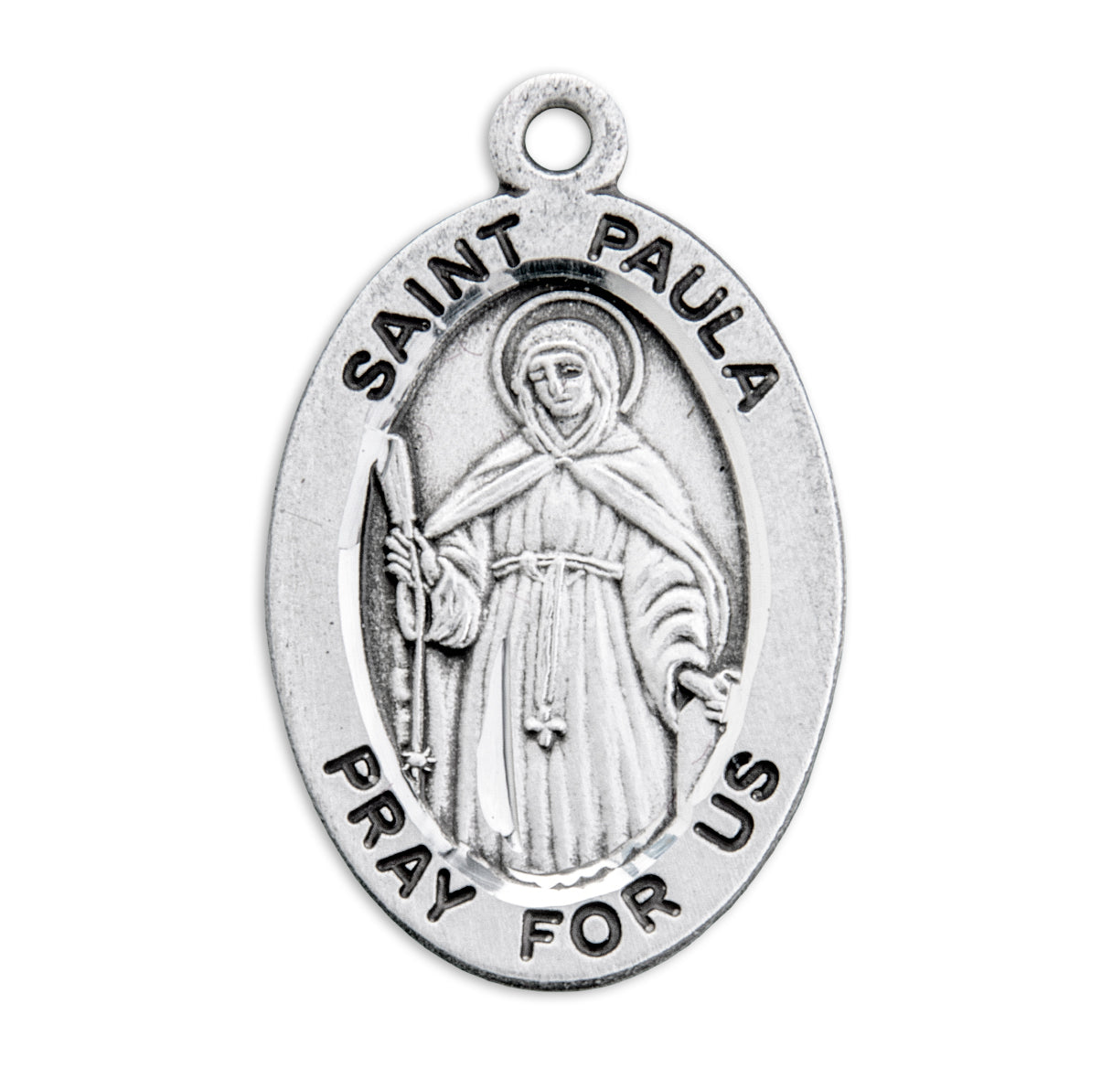 Sterling Silver Oval St Paula w*20" Ch-Bxd