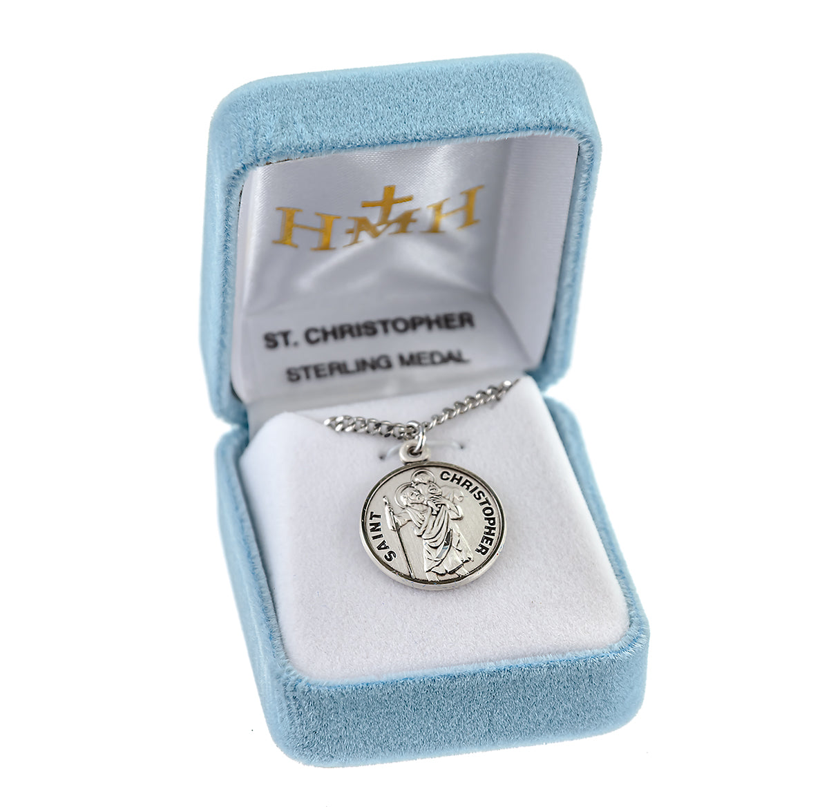 Paint Christopher Round Sterling Silver Medal