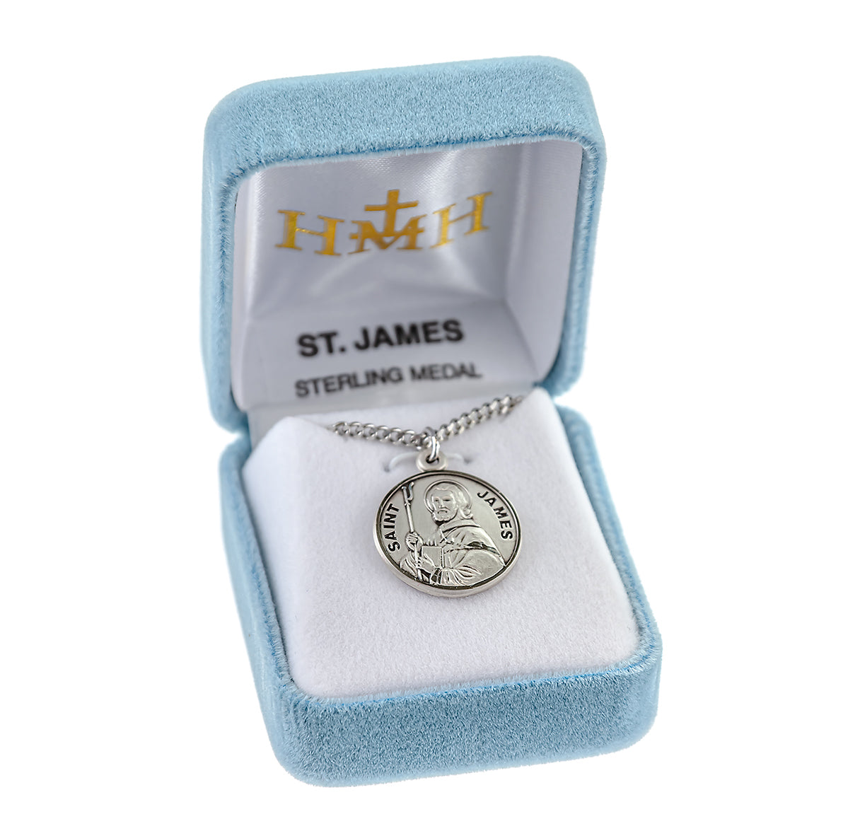 Patron Saint James Round Sterling Silver Medal