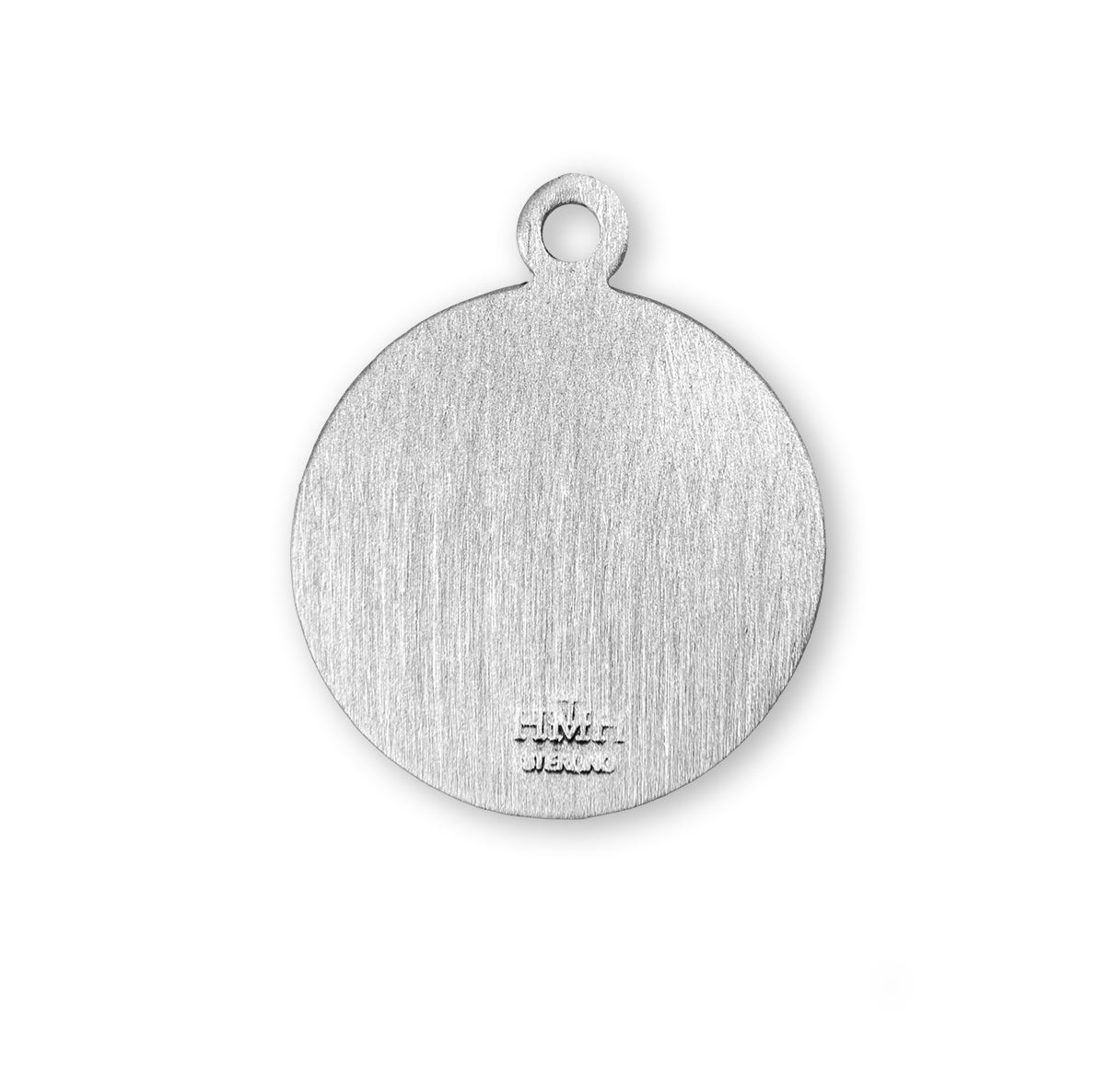 Patron Saint Justin Round Sterling Silver Medal