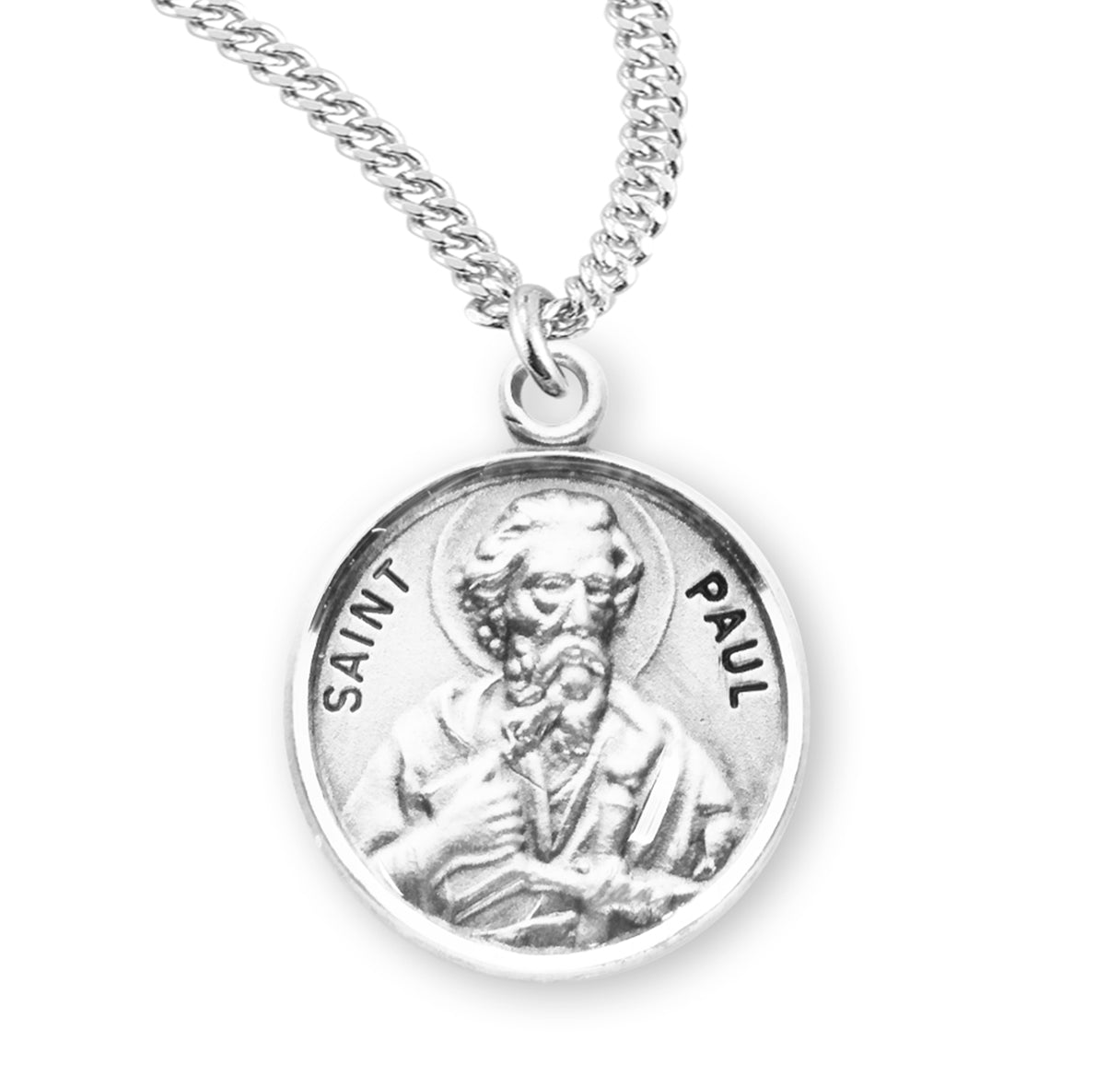 Patron Saint Paul Round Sterling Silver Medal