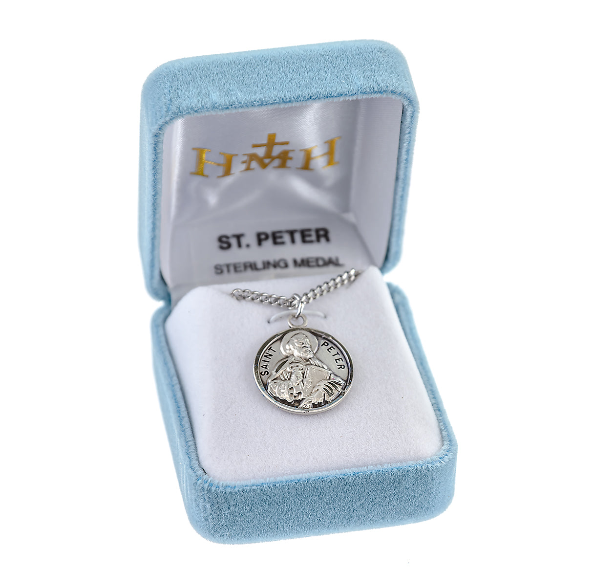 Patron Saint Peter Round Sterling Silver Medal