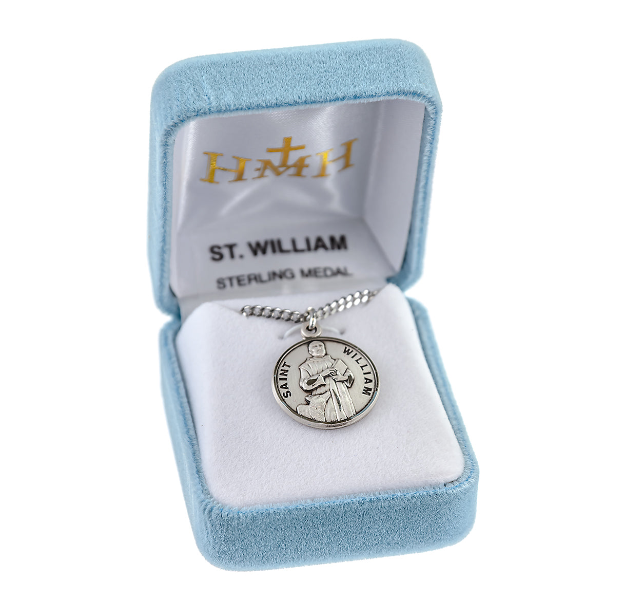 Patron Saint William Round Sterling Silver Medal