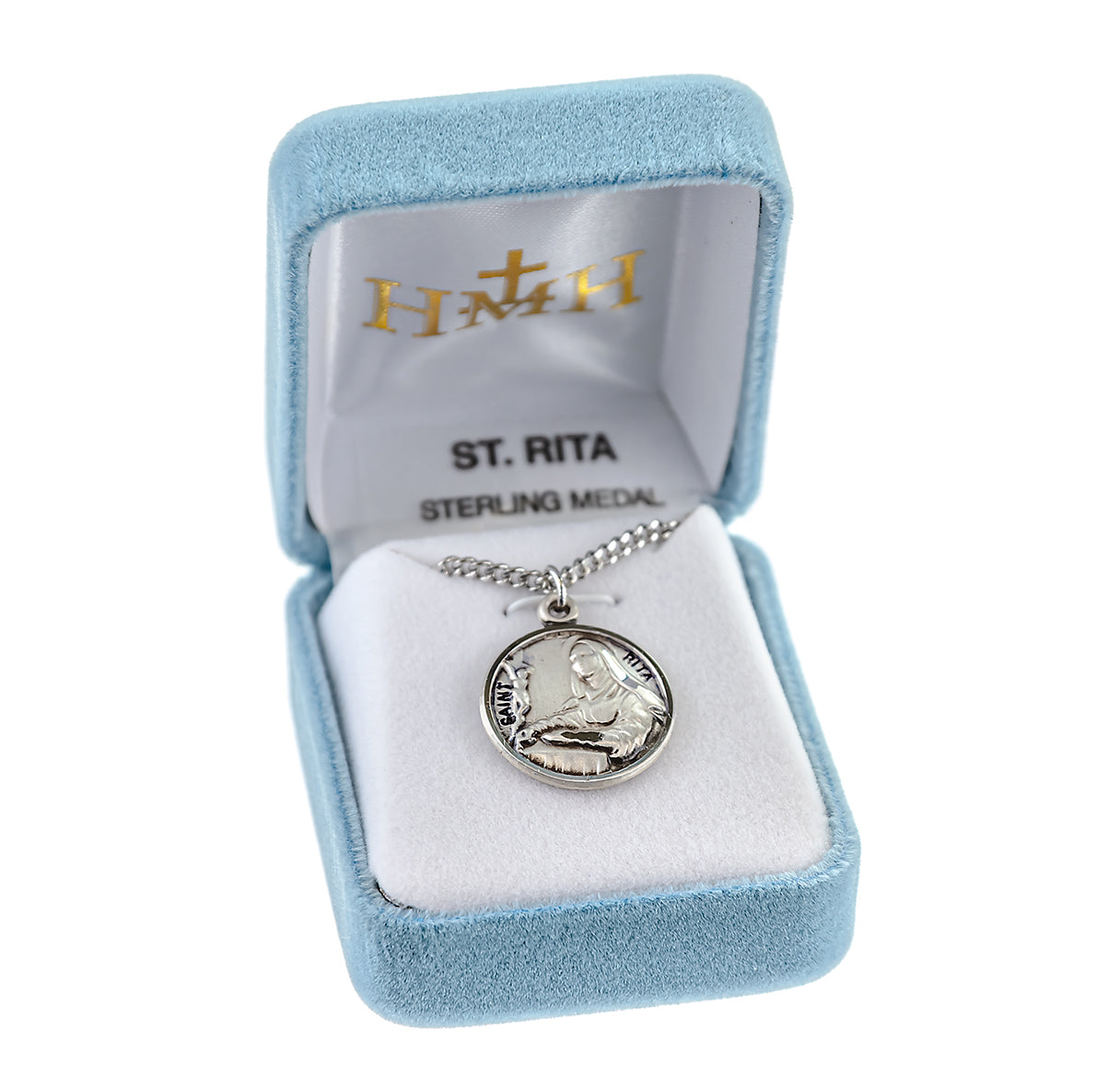 Patron Saint Rita Round Sterling Silver Medal