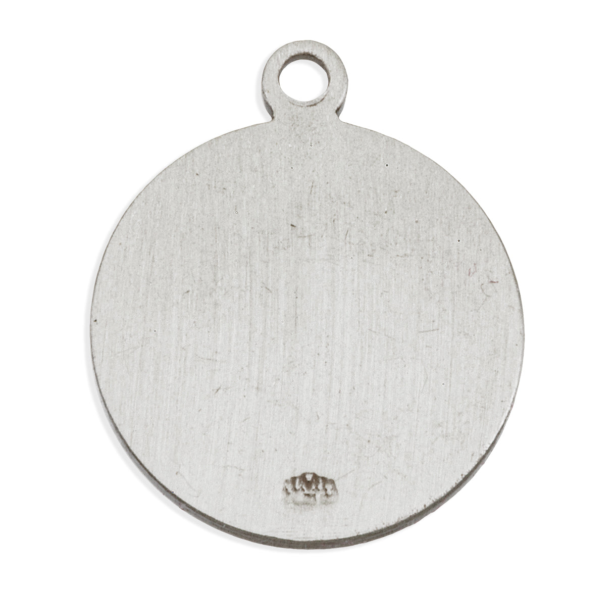 Patron Saint Rose Round Sterling Silver Medal