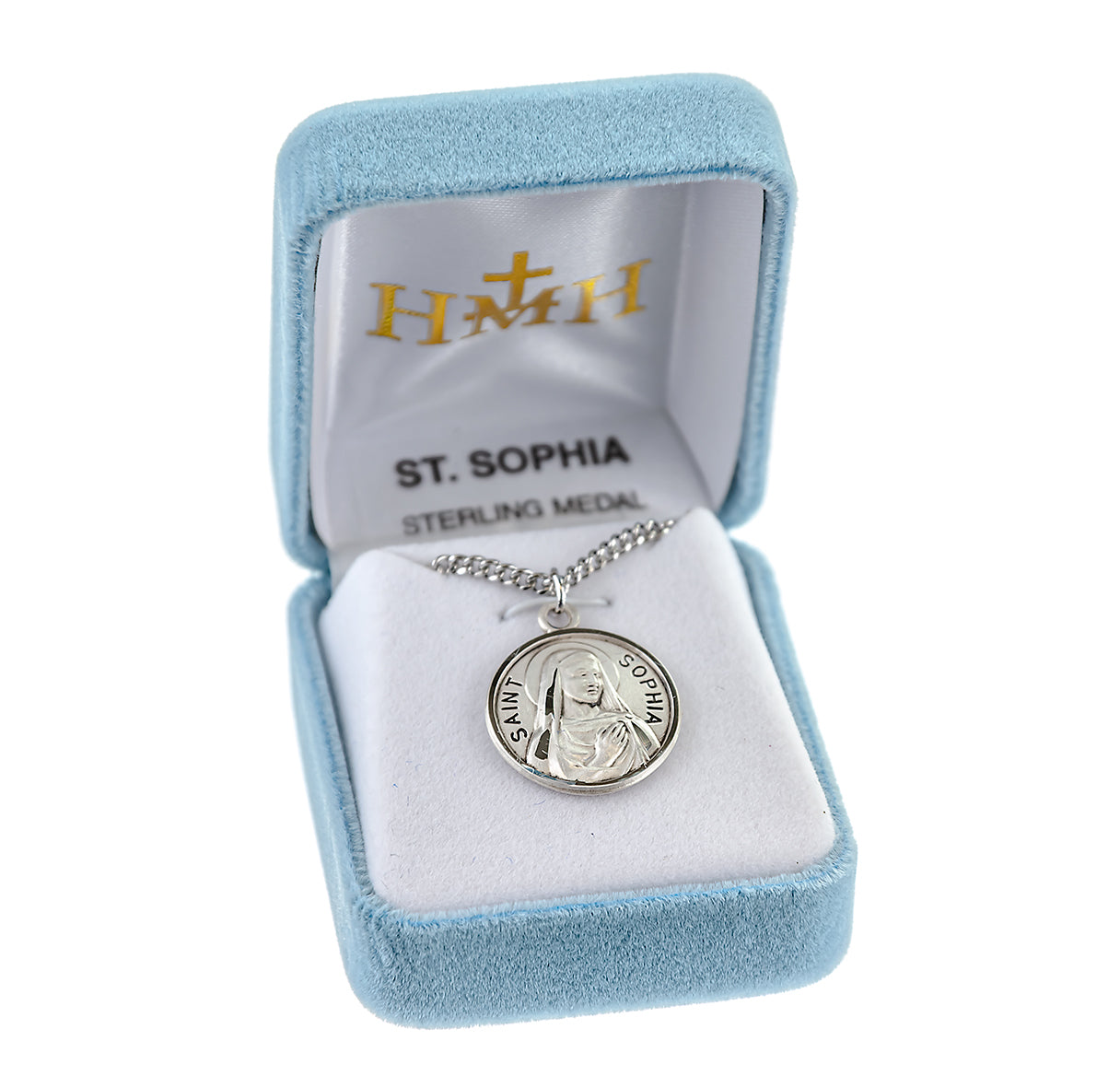 Patron Saint Sophia Round Sterling Silver Medal