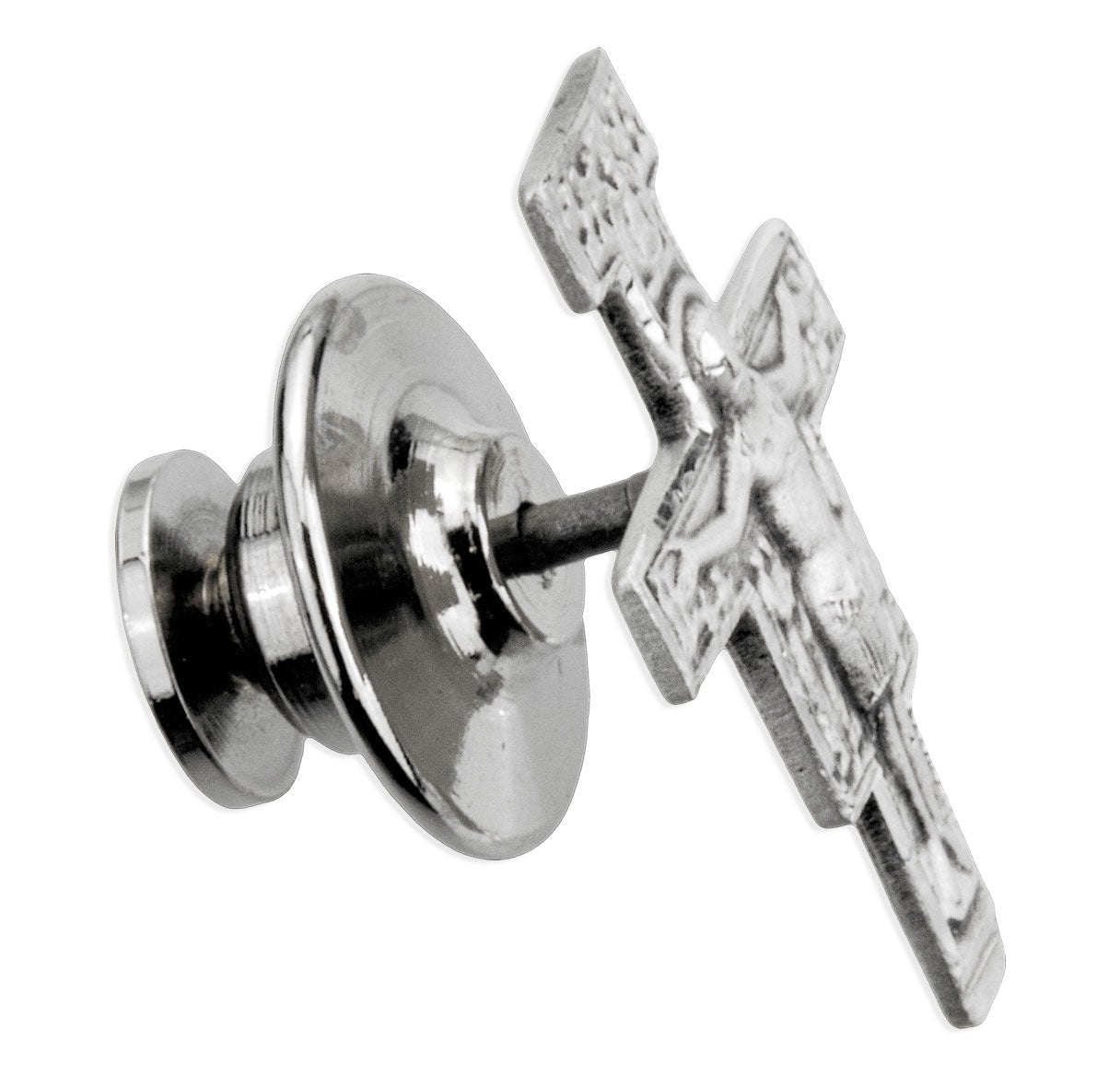 Sterling Silver Small San Damiano Cfx Lapel Pin