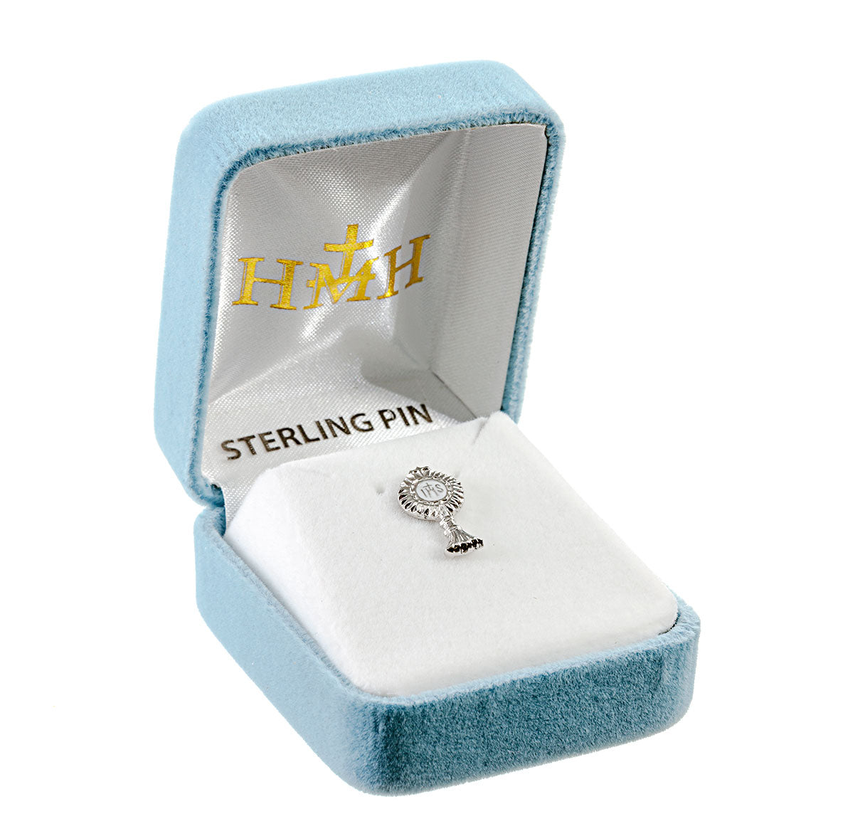 Sterling Silver Monstrance Pin Rhodium Plate