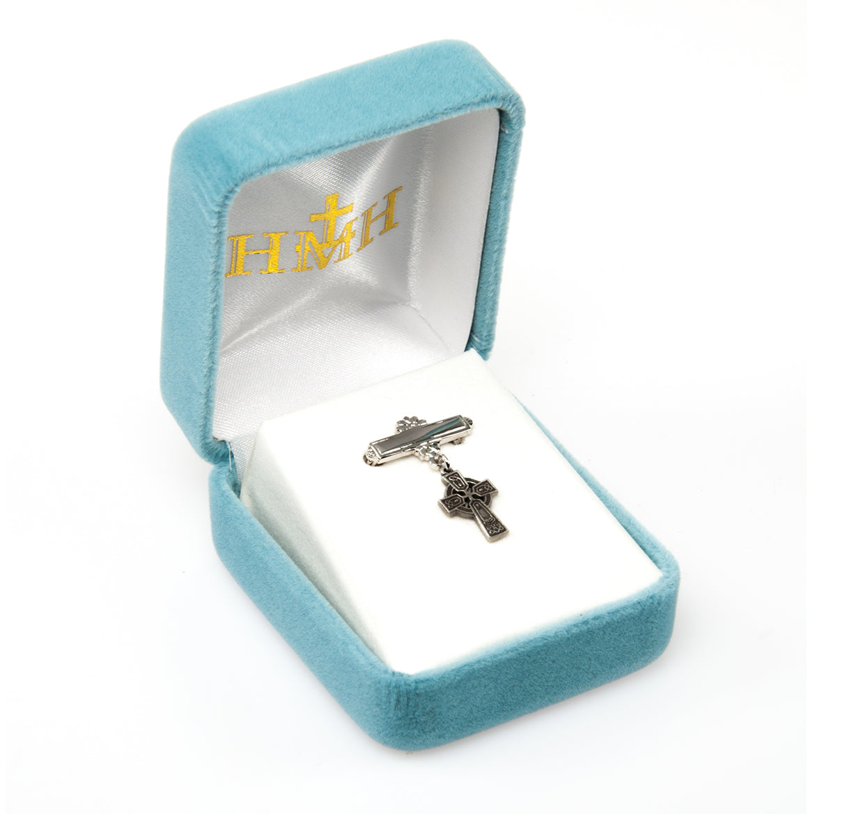 Sterling Silver Tiny Celtic Cross w/Bar Pin-Bxd