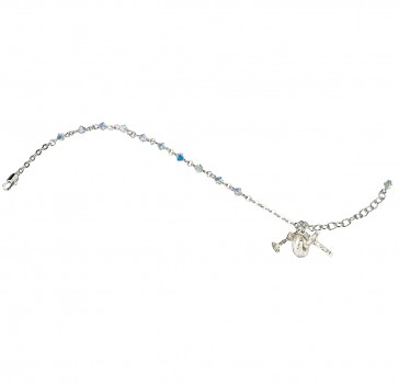 4mm Finest Crystal Aurora Rondell Beads with Sterling Silver-(S3100/S1802/S3802)-Boxed