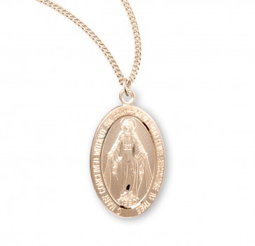 Gold Over Sterling Silver Miraculous Medal