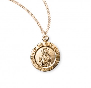 16kt Gold Over Sterling Med Rd Scapular 18" Ch-Bxd