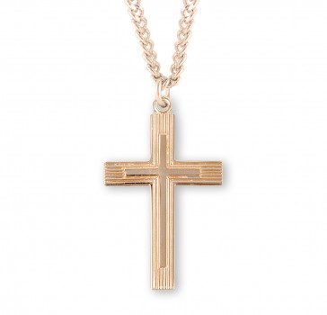 Gold Over Sterling Silver Cross 