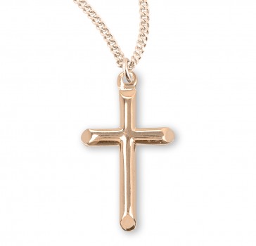 Gold Over Sterling Silver High Polished Cross 