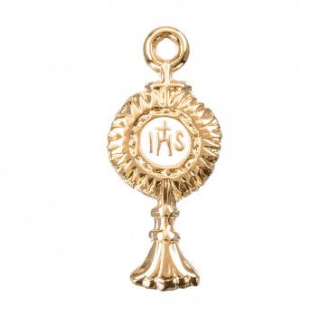 Gold Over Sterling Silver Monstrance Lapel Pin