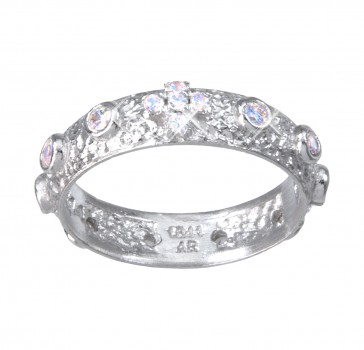 Sterling Silver Rosary Ring 