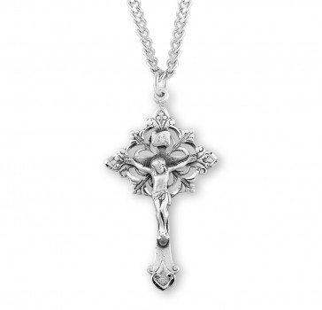 Sterling Silver Rosary Cfx 24" Ch-Bxd