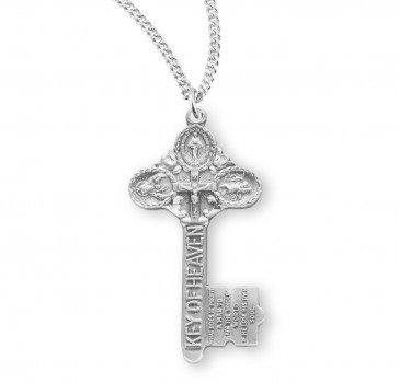 Sterling Silver Key to Heaven 18" Ch-Bxd