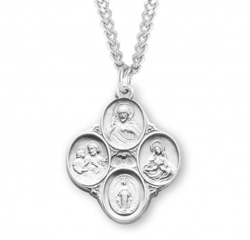 Sterling Silver 4-Way Medal