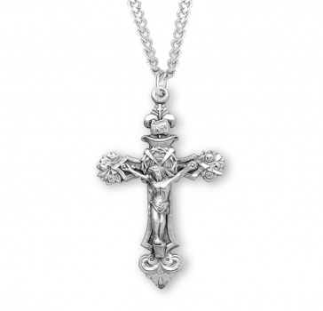 Sterling Silver Rosary Cfx 24" Ch-Bxd
