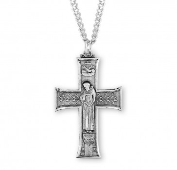 Saint Francis Sterling Silver Cross 