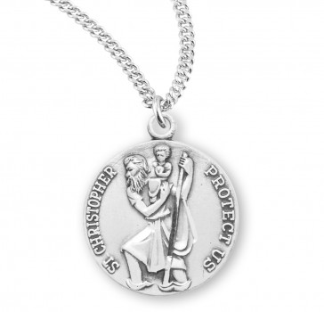 Sterling Silver St. Christopher 20" Ch-Bxd