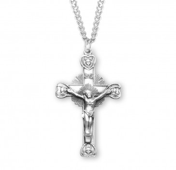 Cherub Design Sterling Silver Crucifix 