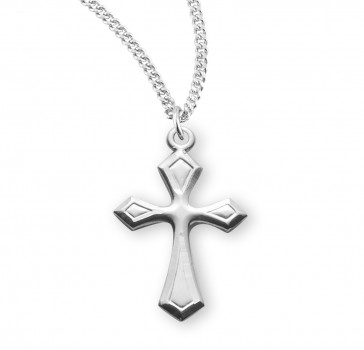 Sterling Silver Fancy Cross 18" Ch-Bxd