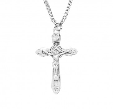 Sterling Silver Fancy Crucifix 18" Ch-Bxd
