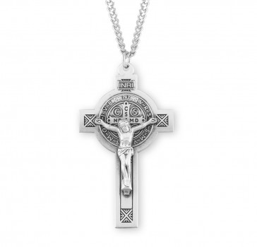 Saint Benedict Jubilee Sterling Silver Medal/Crucifix 