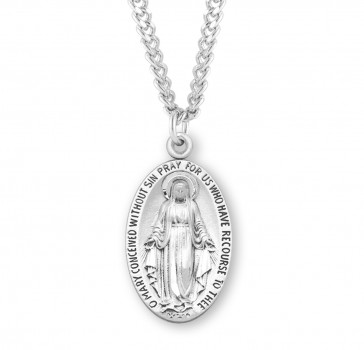Sterling Silver Med Mirac *24" Ch-Bxd