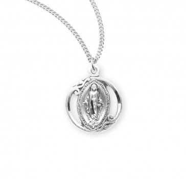 Sterling Silver Oval Miraculous Medal