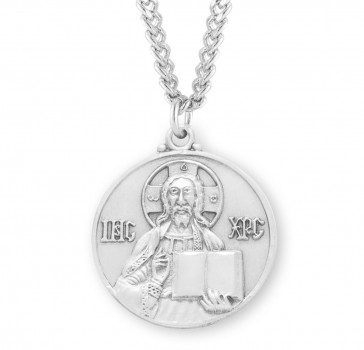 Christ the Teacher Round Sterling Silver Medal 