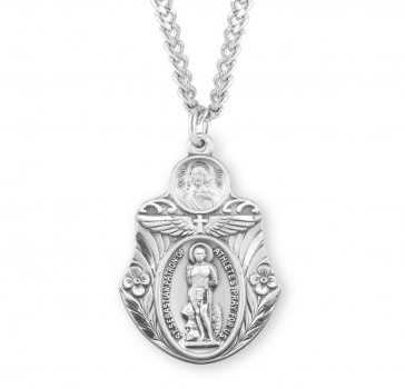 Sterling Silver St. Sebastian 24" Ch-Bxd