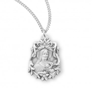 Sterling Silver Fancy St. Therese-18" Ch-Bxd