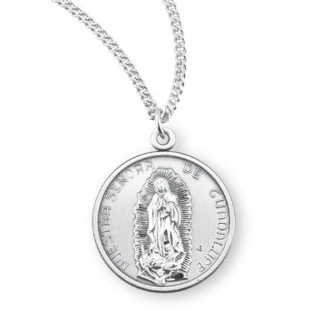 Sterling Silver O.L. Guadalupe w/18" Ch-Bxd
