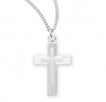 Sterling Silver Engraved Cross 