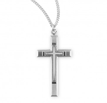 Sterling Silver Cross on an 18" Ch-Bxd