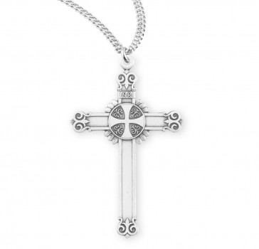 Sterling Silver Fancy Cross with 20" Ch-Bxd