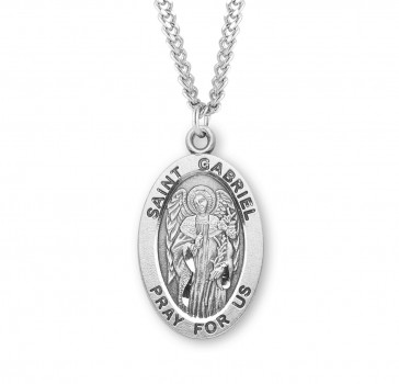 Sterling St. Gabriel Medal Size 8-*24" Ch-Bxd