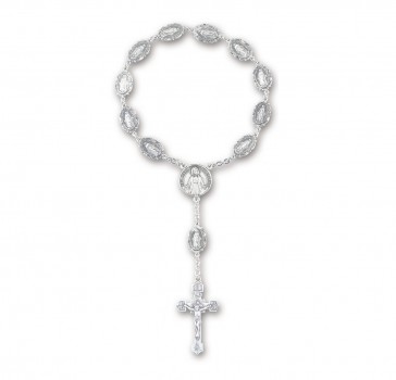 Single Decade Miraculous Sterling Silver Rosary 