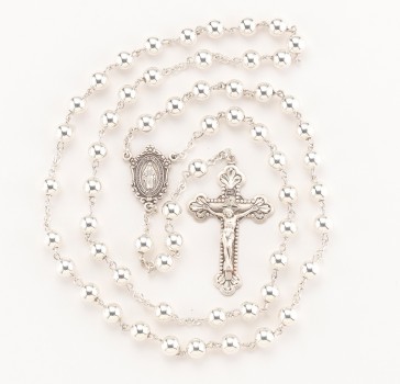 High Polished Sterling Silver Rosary 