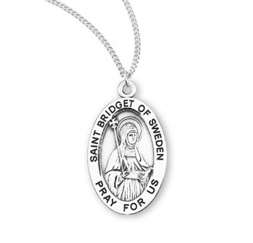 Sterling Oval St Bridget of Sweden-*18" Ch-Bxd