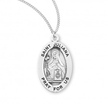 Sterling Oval St Juliana-*18" Ch-Bxd