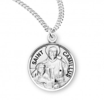 Sterling Silver Round St Camillus-*20" Ch-Bxd