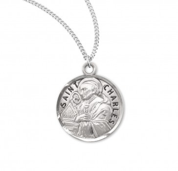 Sterling Silver Round St Charles-*20" Ch-Bxd